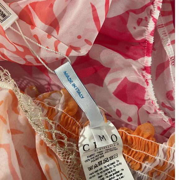 NWT Chio Di Stefania Sheer Maxi Dress Size Medium - Picture 6 of 7